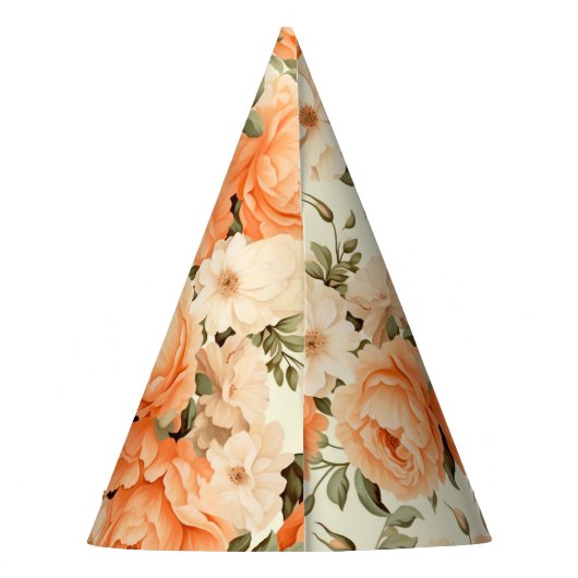 Beige Blume Partyhütchen (Rückseite)