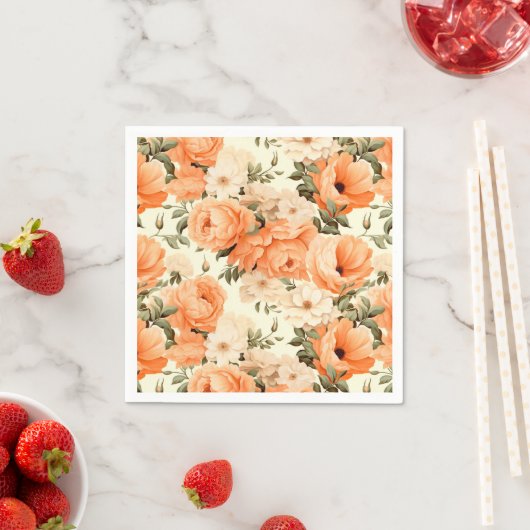 Beige Blume Serviette (Beispiel)