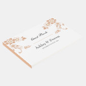 Beige Blume Wedding Gästebuch (Ecke)