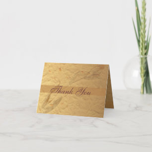Beige Blumen danken Ihnen zu kardieren Dankeskarte