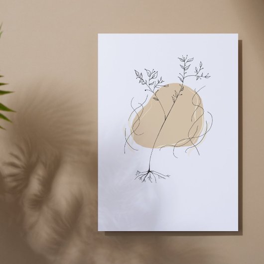 Beige-Blumenbrett Poster