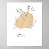 Beige-Blumenbrett Poster (Vorne)