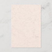 Beige Blumengarten Hochzeit QR Code Detail Karte (Rückseite)