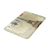 Beige, blumengeschmückte Kronleuchter, eiffener Tu Badematte (Schrägansicht)