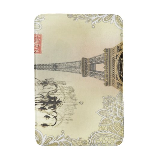 Beige, blumengeschmückte Kronleuchter, eiffener Tu Badematte (Vorderseite Vertikal)