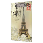 Beige, blumengeschmückte Kronleuchter, eiffener Tu Klemmbrett (Links)