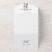 Beige Blumenmason in einer Hochzeitsfeier All In One Einladung (Außenbereich)