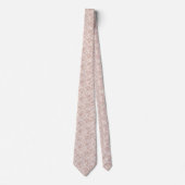 Beige Blumenmuster Krawatte (Vorderseite)