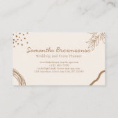 Beige Blush Beauty Couple Hochzeitsplaner Visitenkarte (Rückseite)