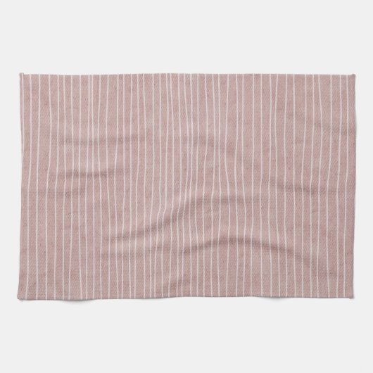 Beige Blush Blassstreifen Geschirrtuch (Horizontal)