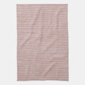 Beige Blush Blassstreifen Geschirrtuch (Vertikal)