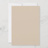 Beige Blush Blätterhochzeit Einladung (Rückseite)