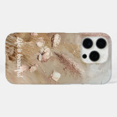 Beige Blush Boho Floral Case-Mate iPhone Hülle (Rückseite (Horizontal))