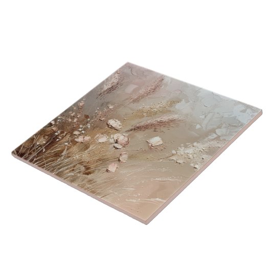 Beige Blush Boho Floral Fliese (Seite)