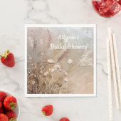 Beige Blush Boho Floral Serviette (Beispiel)