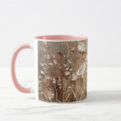Beige Blush Boho Floral Tasse (Links)