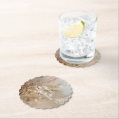 Beige Blush Boho Floral Untersetzer (Vor Ort)