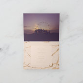 Beige Blush Foto Grad Gold Marble University Dankeskarte (Innenseite)