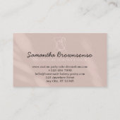 Beige Blush hausgemachte Backkocher Visitenkarte (Rückseite)