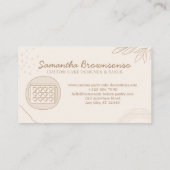 Beige Blush hausgemachte Herzkekse Visitenkarte (Rückseite)