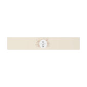 Beige Blush Meadow Wildblume Monogram Wedding Einladungsbanderole (Flach)