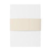 Beige Blush Meadow Wildblume Monogram Wedding Einladungsbanderole (Rückseitenbeispiel)