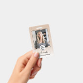 Beige Blush Minimal Elegant Photo Lashes Ausweis (Handheld)