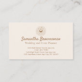 Beige Blush Moon Stars Spirituelles Reiki Tarot Visitenkarte (Rückseite)