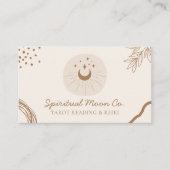 Beige Blush Moon Stars Spirituelles Reiki Visitenkarte (Vorderseite)