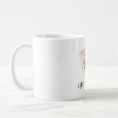 Beige Blush Pink Schokoladenherzen Kaffeetasse (Links)