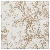 Beige Blütenzweig Toile-Muster Stoff (Muster)