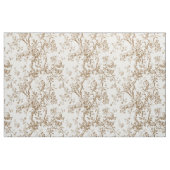 Beige Blütenzweig Toile-Muster Stoff (Fat Quarter (45,7 x 55,9 cm))