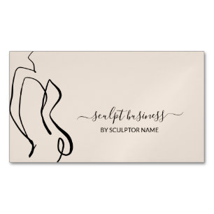 Beige Body Sculpting Konturästhetik Magnetische Visitenkarte