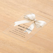 Beige Bogen elegant klaren Sweet 16 Luxus Acryleinladungen (Ablage )