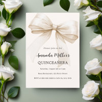 Beige Bogen elegant Quinceanera