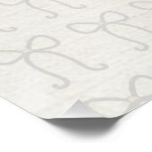 Beige Bogenmuster Kunst  Poster (Ecke)