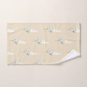 Beige Bohemisches botanisches Muster Badhandtuch Set (Handtuch)