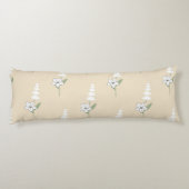Beige Bohemisches botanisches Muster Seitenschläferkissen (Rückseite)