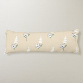 Beige Bohemisches botanisches Muster Seitenschläferkissen