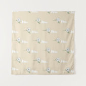 Beige Bohemisches botanisches Muster Wandteppich (Vorderseite (Horizontal))