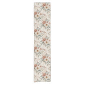 Beige Boho Blumen  Kurzer Tischläufer (Vorderseite)