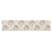 Beige Boho Blumen  Kurzer Tischläufer (Horizontal)