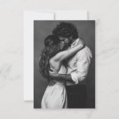 Beige Boho Chic Foto Wedding Dankeskarte (Rückseite)