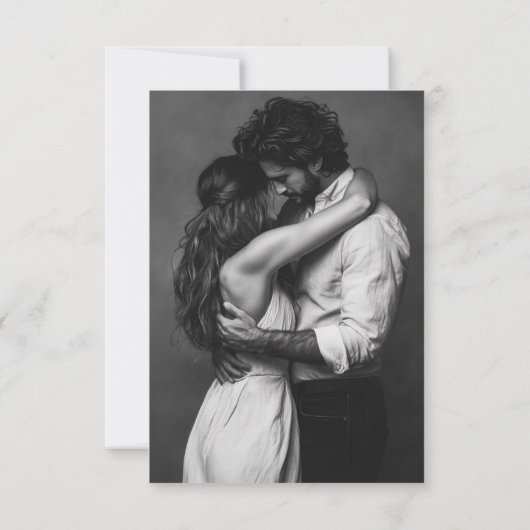 Beige Boho Chic Foto Wedding Dankeskarte (Rückseite)