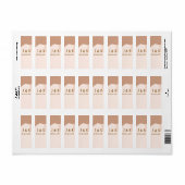 Beige Boho kurvige orange Hochzeit Name Datum (Vorne)
