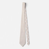 Beige Boho Mini Polka Dot Custom – Elegante Mode Krawatte (Vorderseite)