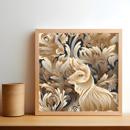 Beige BOHO Rabbit Poster