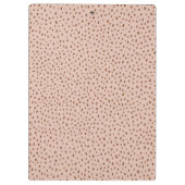 Beige & Boho Terracotta Brown Dots Monogramm Klemmbrett (Rückseite)