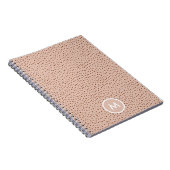 Beige & Boho Terracotta Brown Dots Monogramm Notizblock (Rechte Seite)