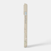 Beige Boho Watercolor Wildblumen iPhone 15 Hülle (Linke Seite)